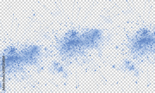 Blue Firework Burst Overlay Isolated on Transparent Background | Celebration Spark Effect PNG