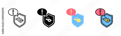 Whistleblower Protection System Icon Pack In Multiple Styles