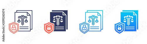 Digital Privacy Regulation Icon Pack In Multiple Styles