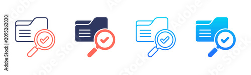 Fotografía Due Diligence Examination Icon Pack In Multiple Styles