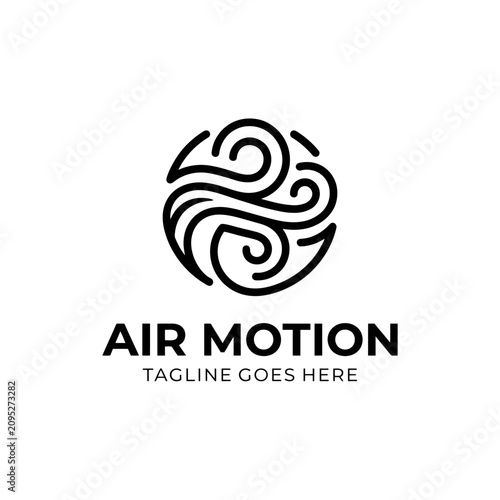 Swirling wind gust icon for climate or movement.