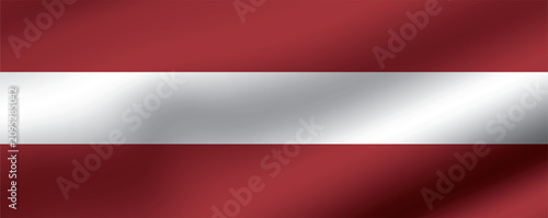 Schilderij op canvas Latvian flag waving