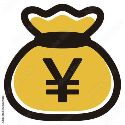 お金が入った袋のイラスト