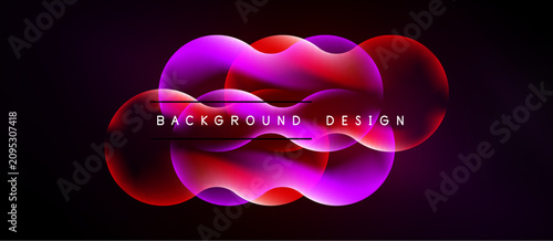 Abstract vibrant shapes ove...