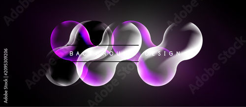 Abstract neon waves, purple...