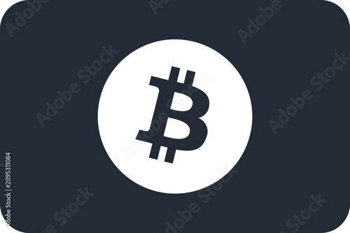 Minimalist illustration of a white cryptocurrency symbol centrally placed within a dark rounded rectangular background, representing modern digital finance and secure virtual transactions