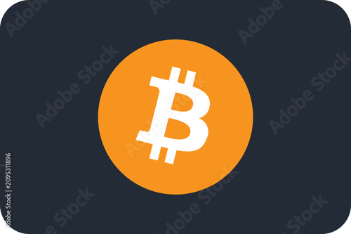 Digital Cryptocurrency Bitcoin Symbol On A Dark Background