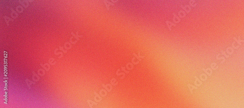 Fotografie Vibrant gradient background with grainy texture in warm sunset tones