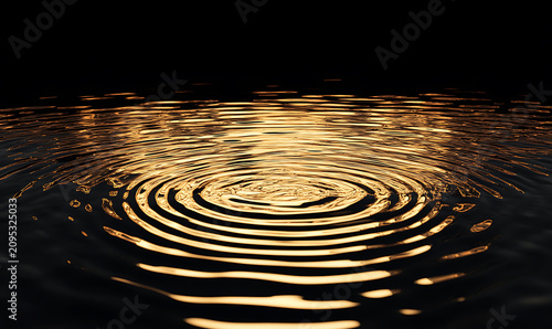 water in dynamic motion, isolated on black background for commercial use.