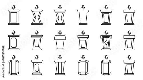 Photos Podium Lectern Outline Collection Event Furniture Art