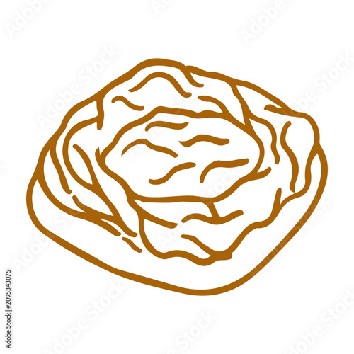 Cuadro en lienzo Hand drawn danish pastry
