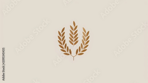 Wheat stalks rendered in a minimalist graphic style represent agricultural abundance and natural harvest themes on a clean background.