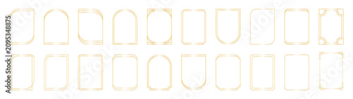 Photos Thin vintage gold frame for your design