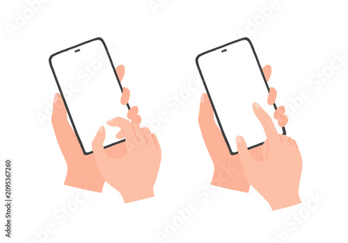スマホを操作する手のイラストセット