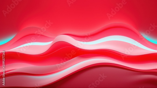 Abstract waves, vibrant red...