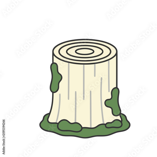 Tree stump with moss