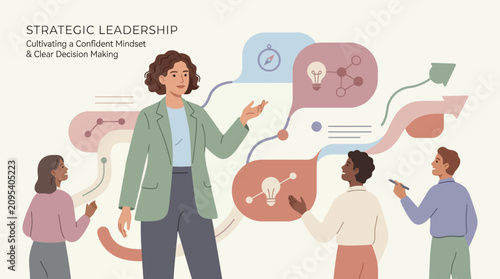 Photos Businesswoman Leading Diverse Team Discussion.