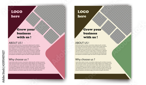 Tableau sur toile perfect for creative professional business , abstract business flyer, vector template and A4 size corporate business flyer or company brochure design template and modern design
