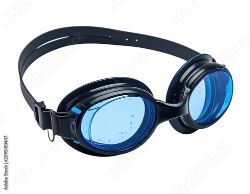 Blue swimming goggles isolated
