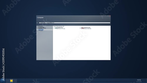 computer screen with file explorer open