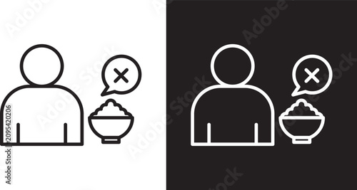 Fotografie Lack of appetite icon