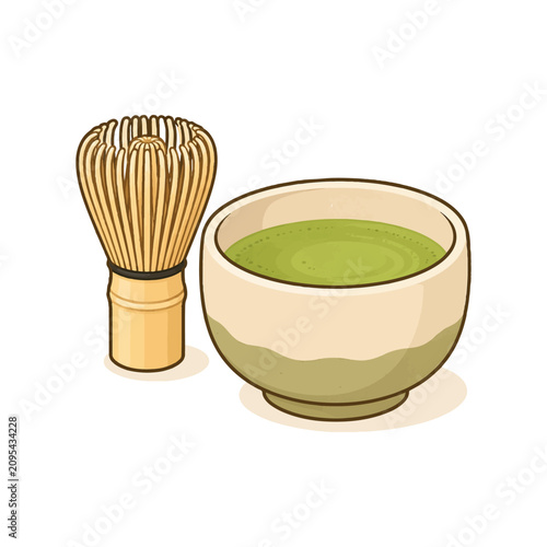 Matcha Bowl with Bamboo Whisk
