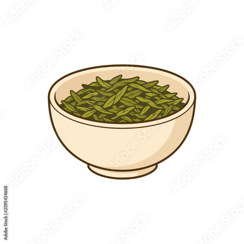 Loose Green Tea Leaves