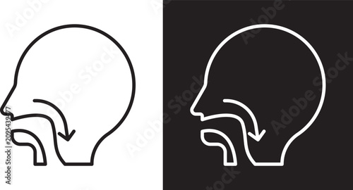 Swallowing reflex icon