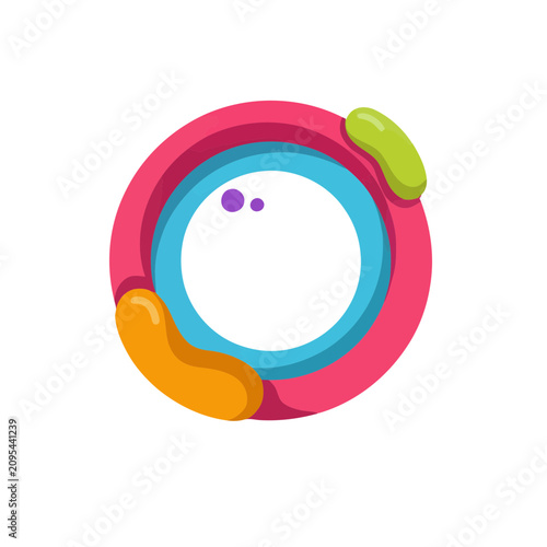 Abstract Colorful Circular Design with Organic Shapes