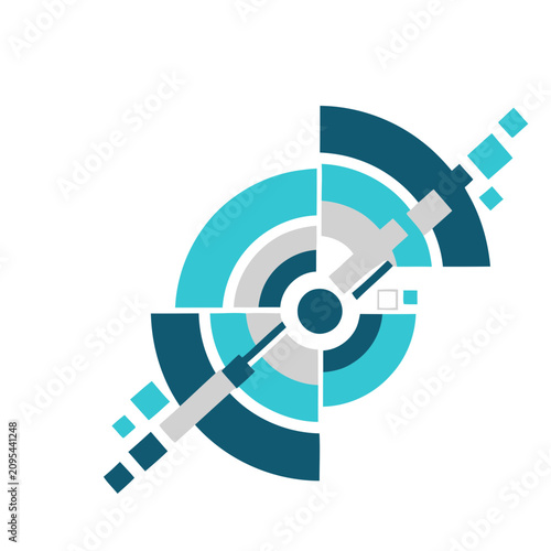 Abstract Geometric Design with Circles and Squares