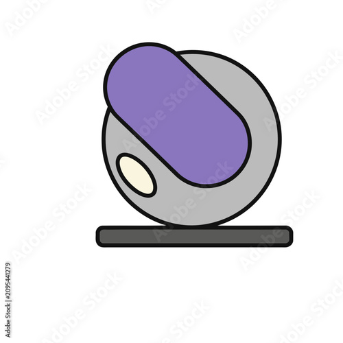 Abstract Geometric Shape with Purple and Gray Colors