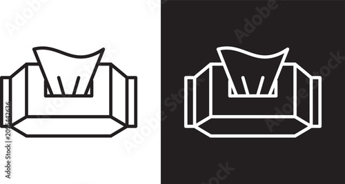Obraz na plátně wet tissue wipes icon
