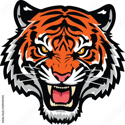  tiger head vector