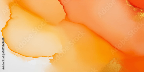 Soft orange yellow watercolor abstract texture background with blended peach tones artistic design for modern creative projects