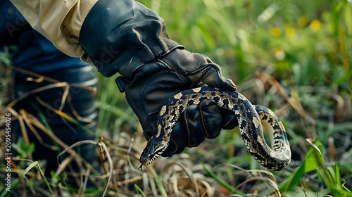 Place captured snakes in secure, well-ventilated containers with tightly closed lids.