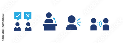 Bild auf Leinwand Speaking icon set