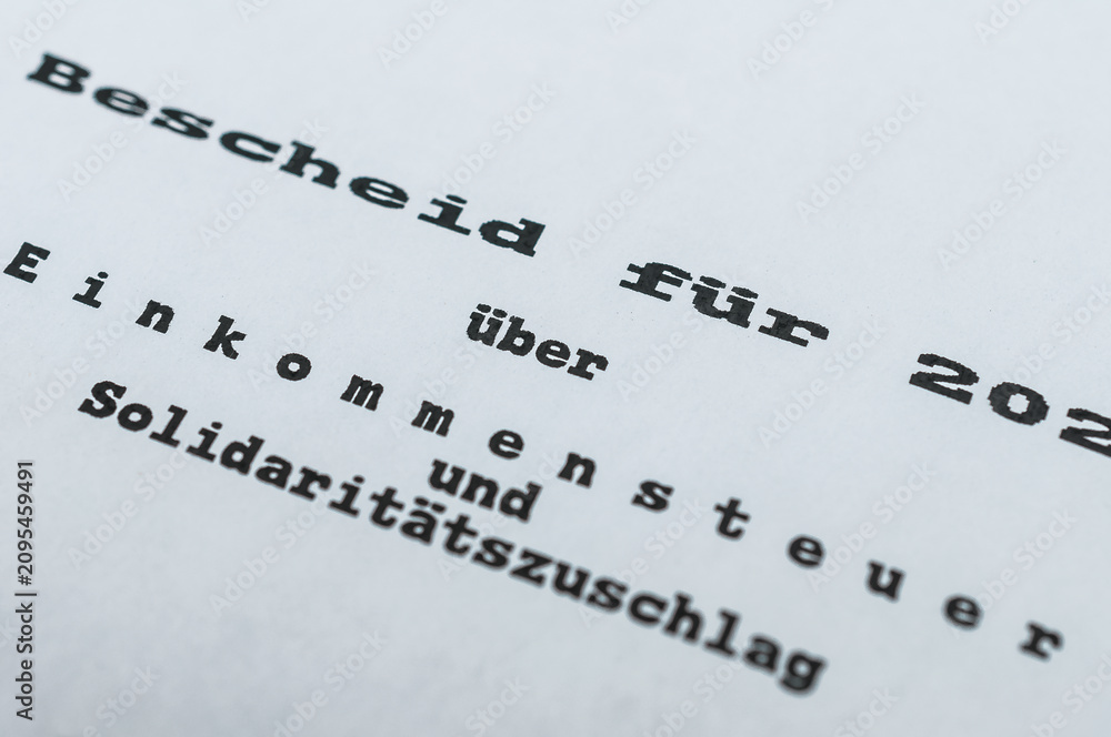 Fototapeta premium Finanzamt Steuererklärung einreichen