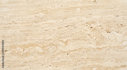 Natural Beige Travertine Stone Texture Background with Horizontal Veins