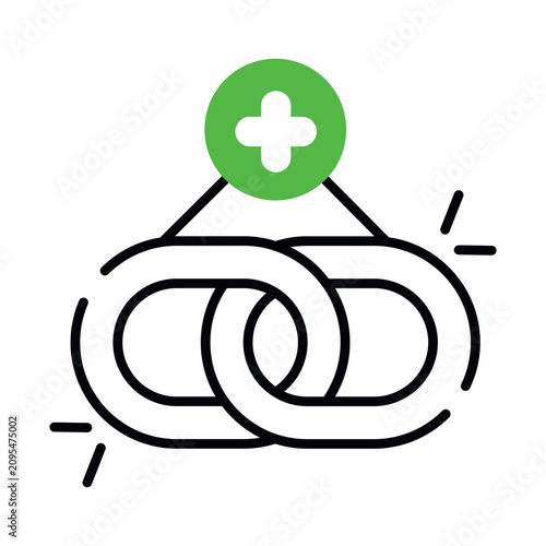 Принти на полотні Modern design icon of add linkage