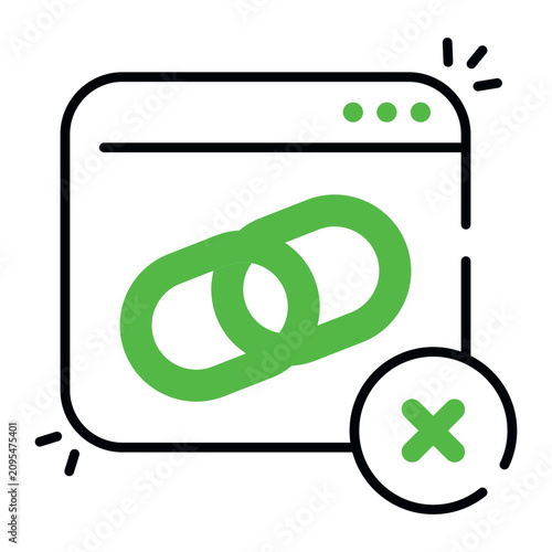 Tableau sur toile An icon design of wrong linkage