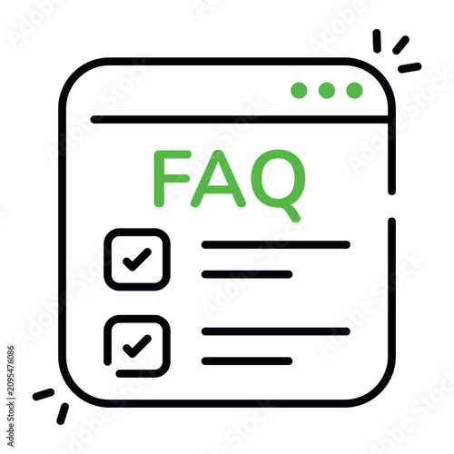 Obraz na plátně Trendy design icon of frequently ask question