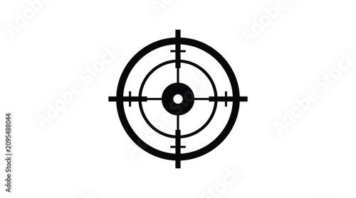 Photography Target Silhouette On White Background Black And White Graphic