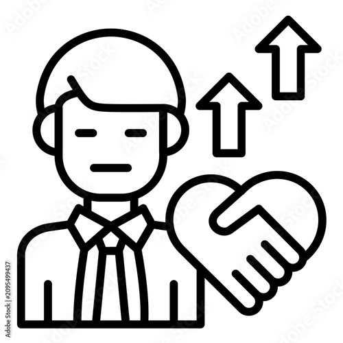 Bild auf Leinwand Succession Planning Icon