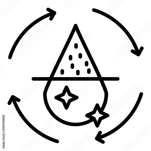 Billede på lærred Desalination Icon