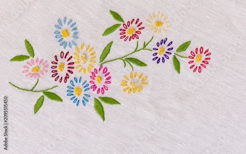 embroidery on fabric