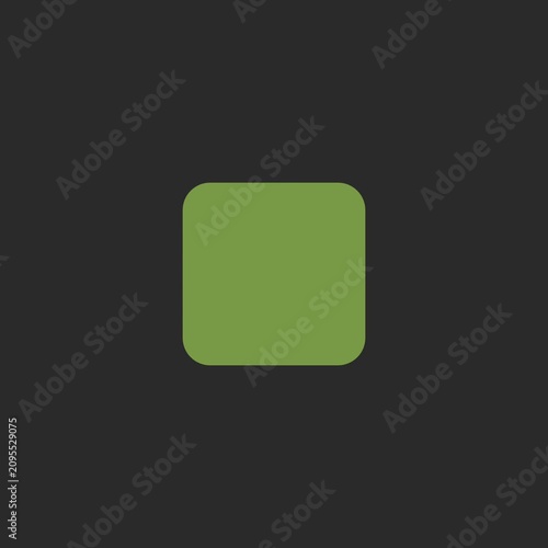 Teal rounded square shape on dark background motion graphic