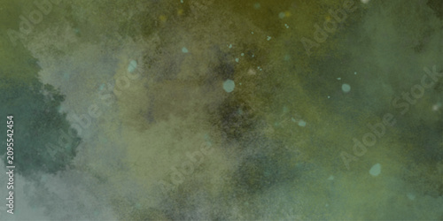 Fotografie Abstract green oil painting background with brush strokes