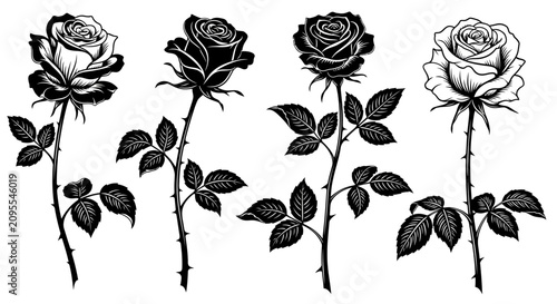 Принти на полотні Collection of elegant writing instruments and digital styli in various styles, vector illustration on a plain white background, professional stationary design elements