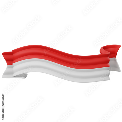 Indonesian Flag Ribbon Decoration