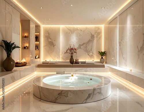 Luxurious Marble Bathroom Interior Design.